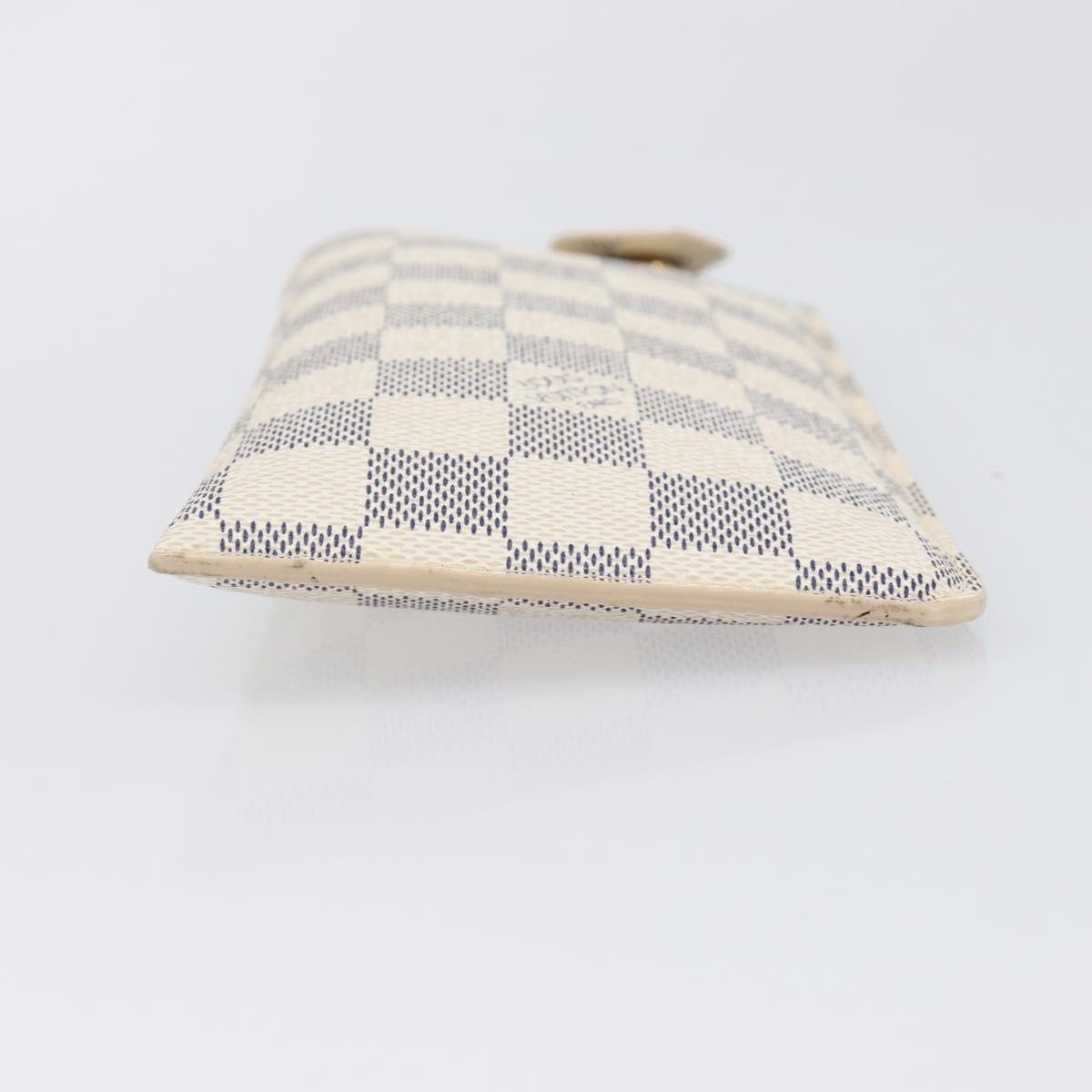 LOUIS VUITTON Damier Azur Etui lunet MM Glasses Case N60025 LV Auth ar14172V