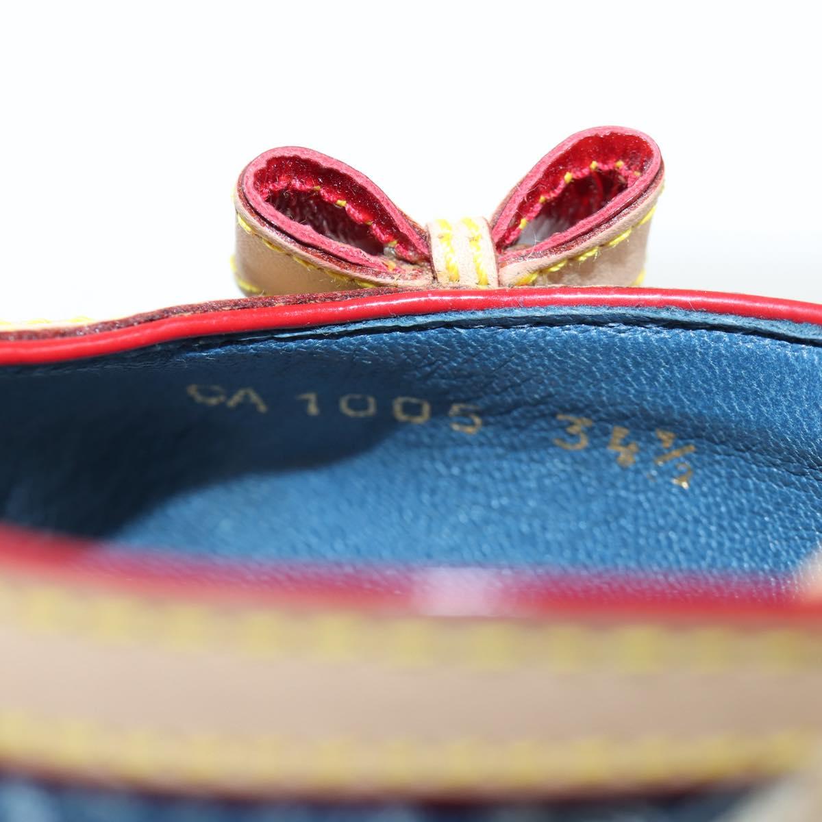 LOUIS VUITTON Monogram Denim Espadrille Sandals Blue LV Auth ar14173V