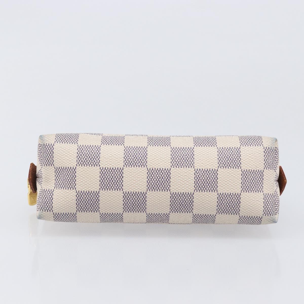 LOUIS VUITTON Damier Azur Pochette Cosmetic PM Pouch N60024 LV Auth ar14175A