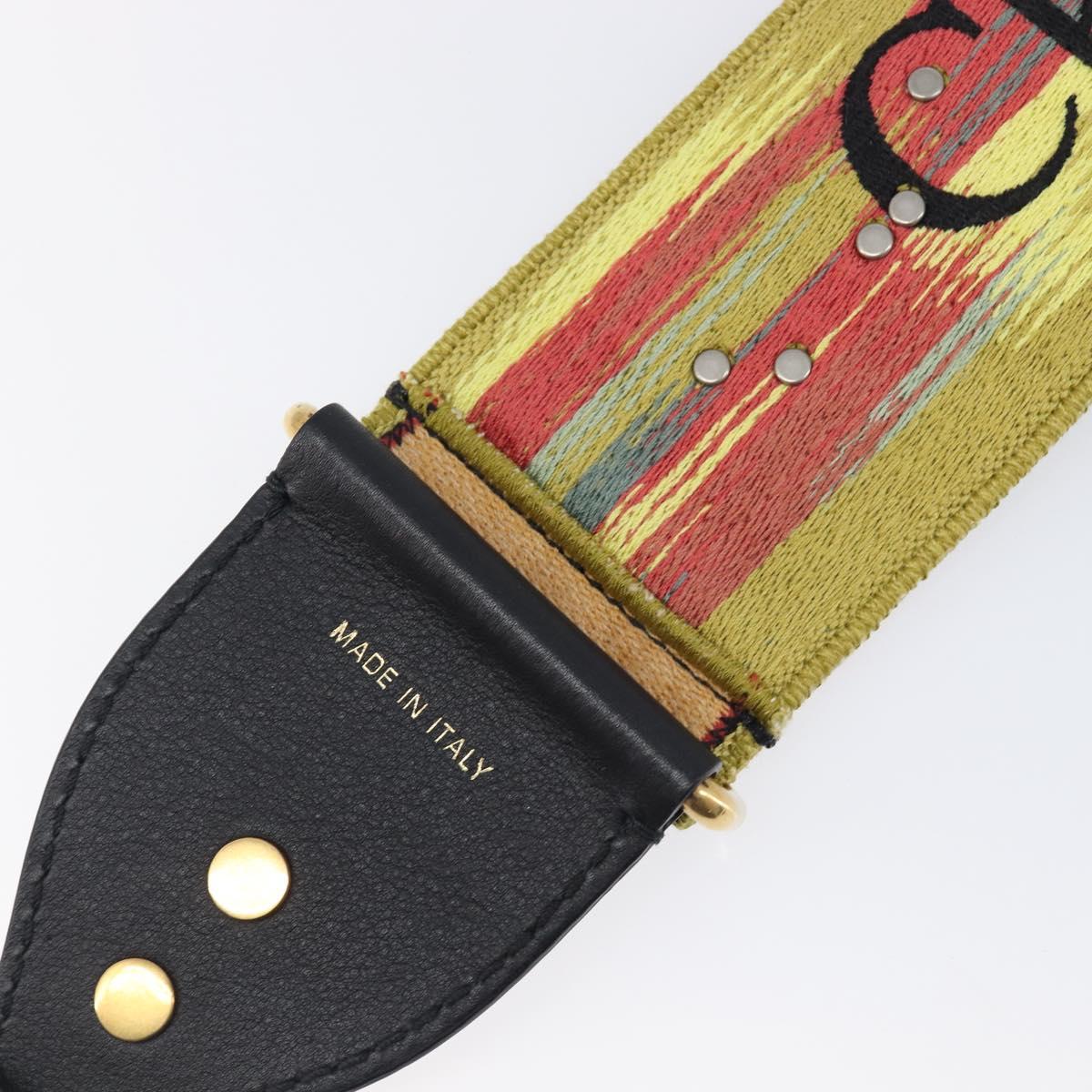 Christian Dior Shoulder Strap Canvas Multicolor Gold Tone Auth ar14181V