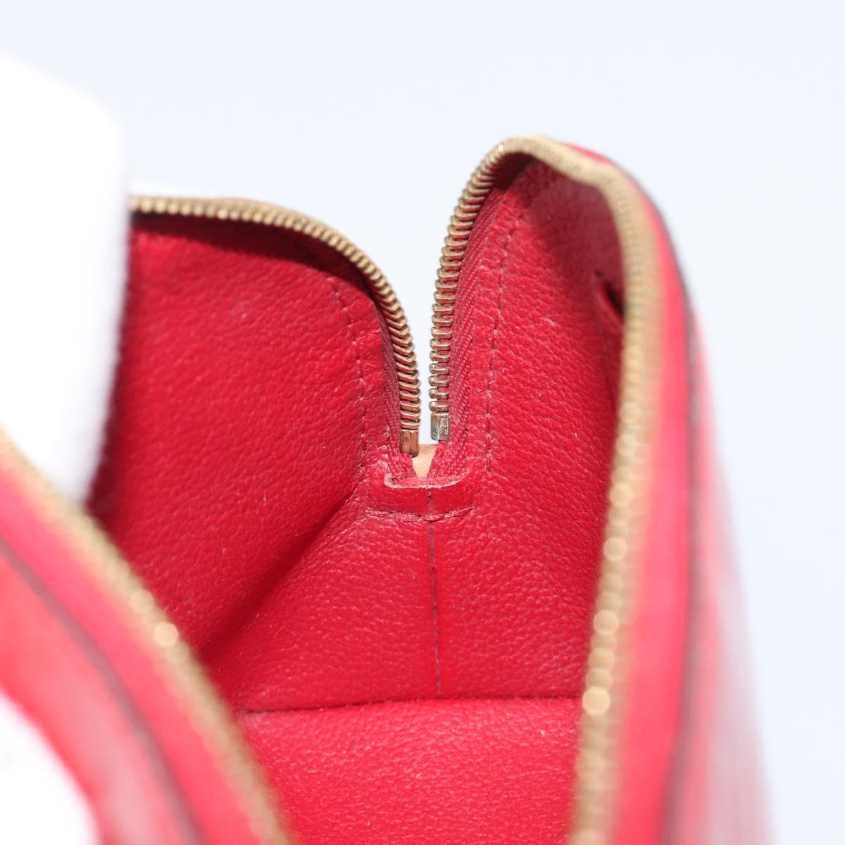LOUIS VUITTON Monogram Vernis Pochette Cosmetic PM Pouch Red M90172 Auth ar14182