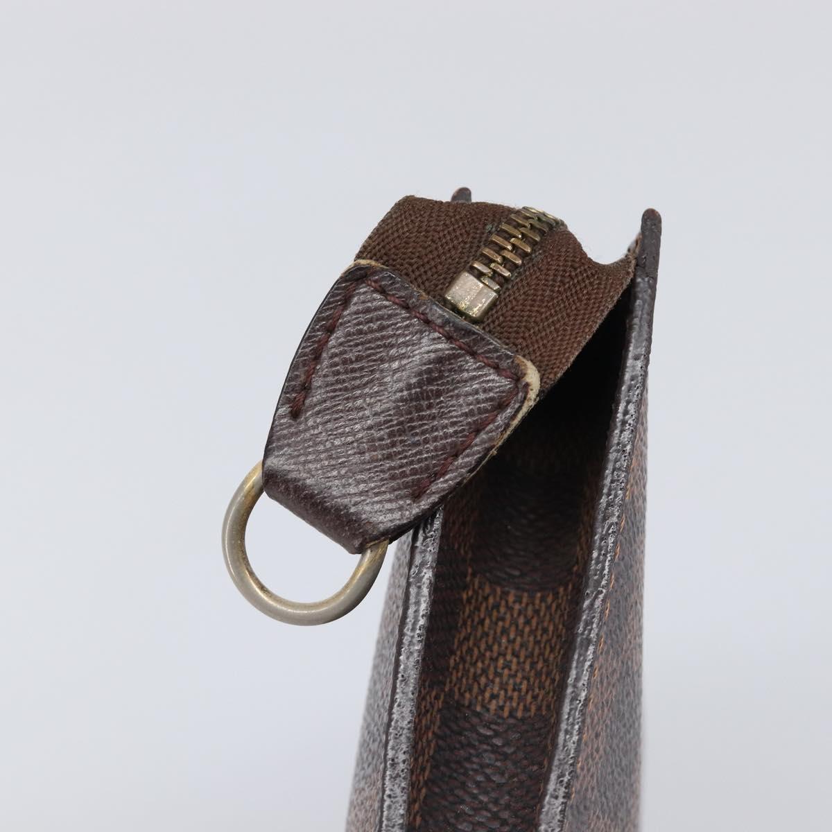 LOUIS VUITTON Damier Ebene Marais Pouch LV Auth ar14188