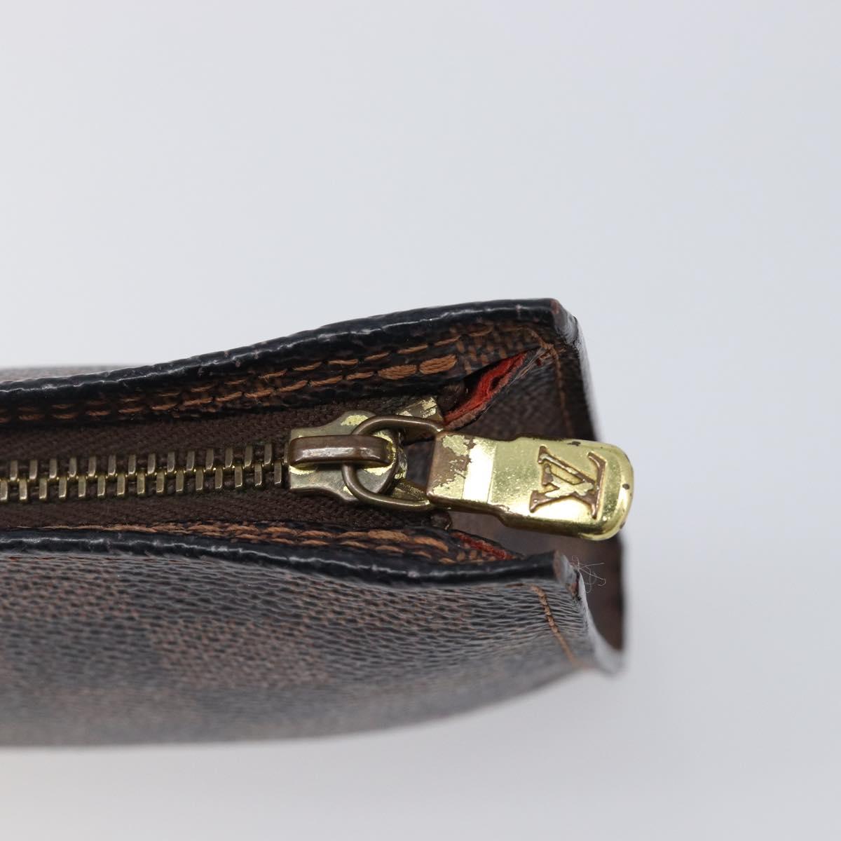 LOUIS VUITTON Damier Ebene Marais Pouch LV Auth ar14188