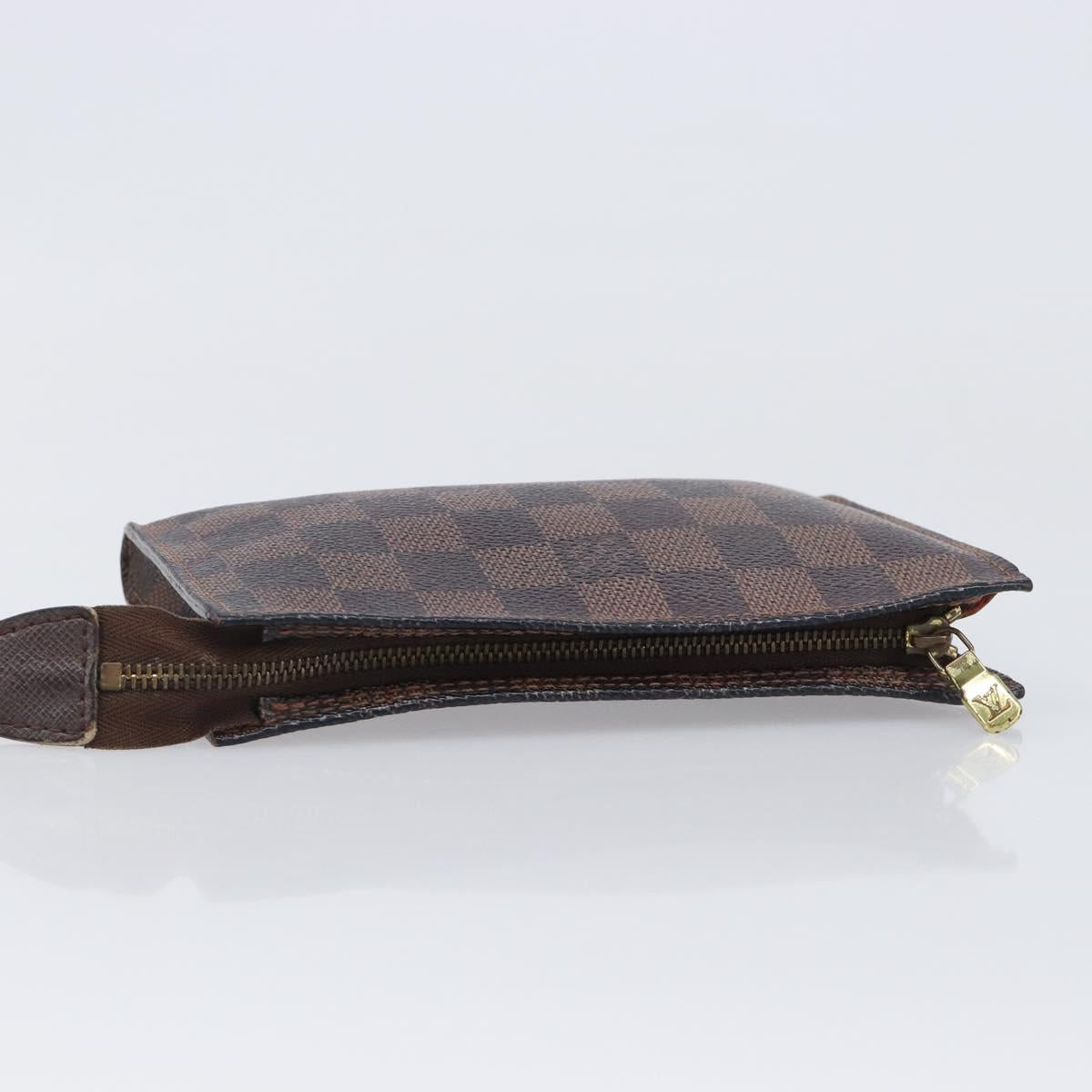 LOUIS VUITTON Damier Ebene Marais Pouch LV Auth ar14188