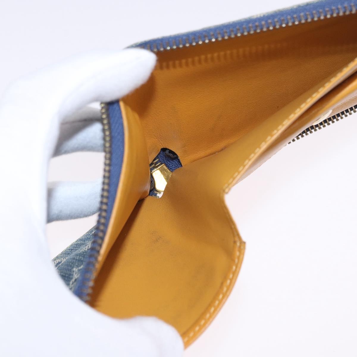 LOUIS VUITTON Monogram Denim Mini Zippy Wallet Blue M95342 LV Auth ar14193A