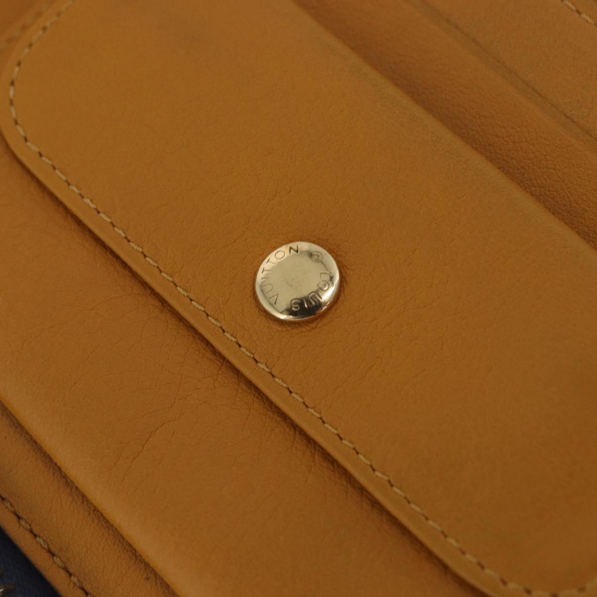 LOUIS VUITTON Monogram Denim Mini Zippy Wallet Blue M95342 LV Auth ar14193A
