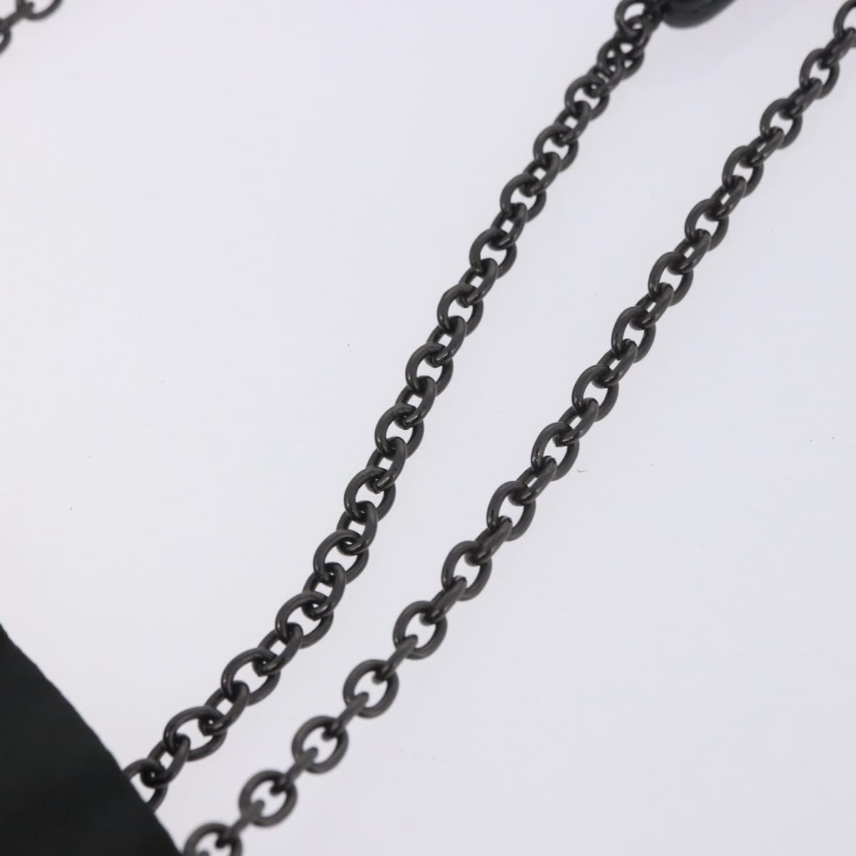 PRADA Chain Tote Bag Nylon Green Auth ar14194