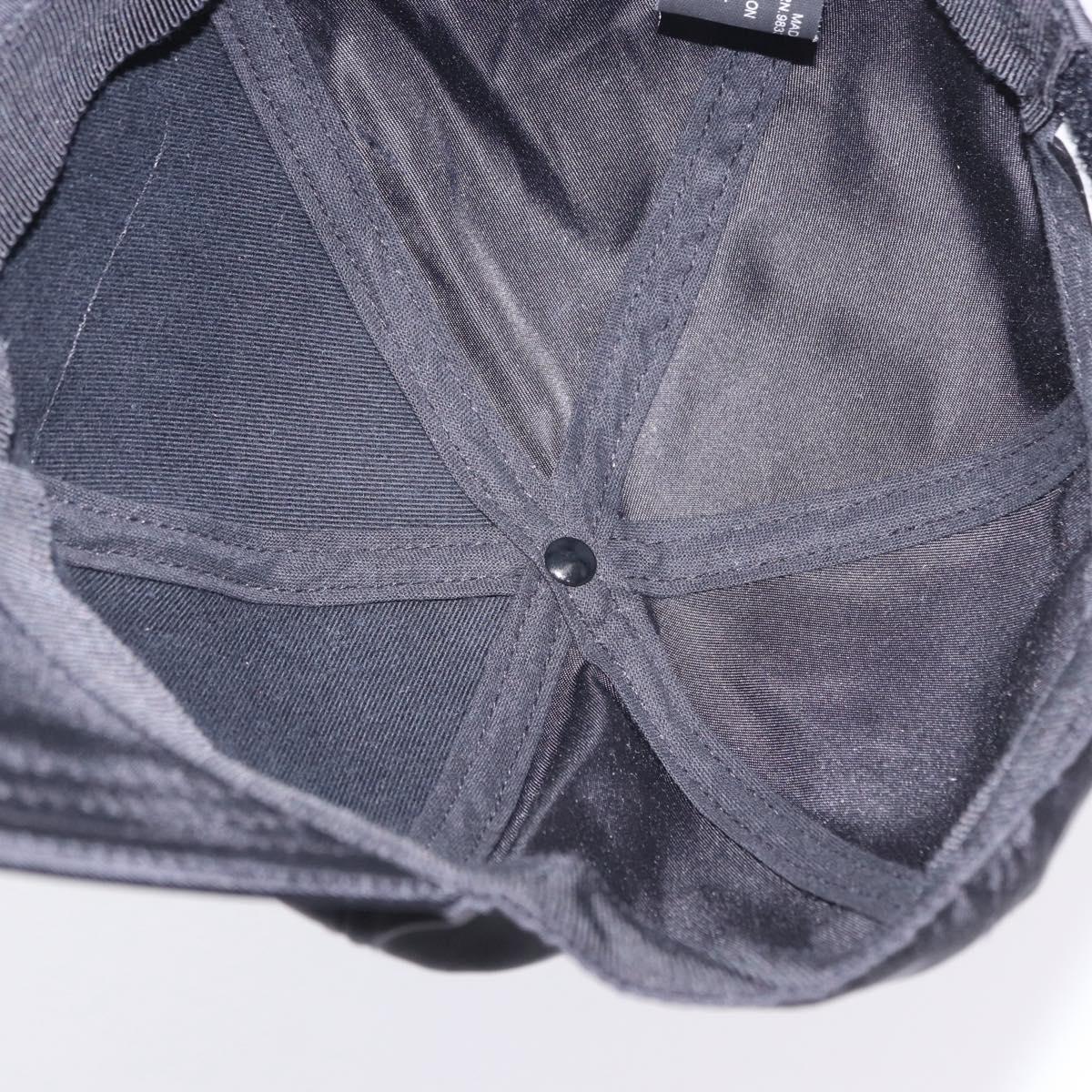 PRADA Cap Nylon Black White Auth ar14198