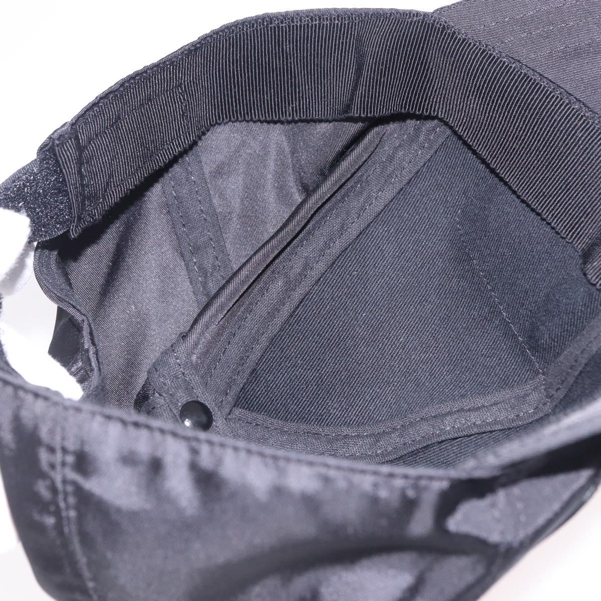 PRADA Cap Nylon Black White Auth ar14198