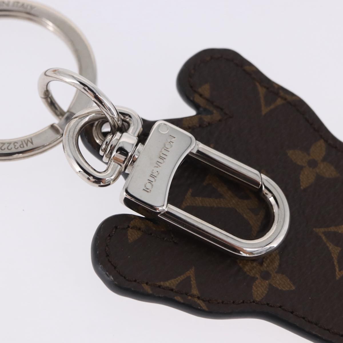 LOUIS VUITTON LV MADE Porte Cles Tiger Charm Leather Yellow MP3221 Auth ar14222M