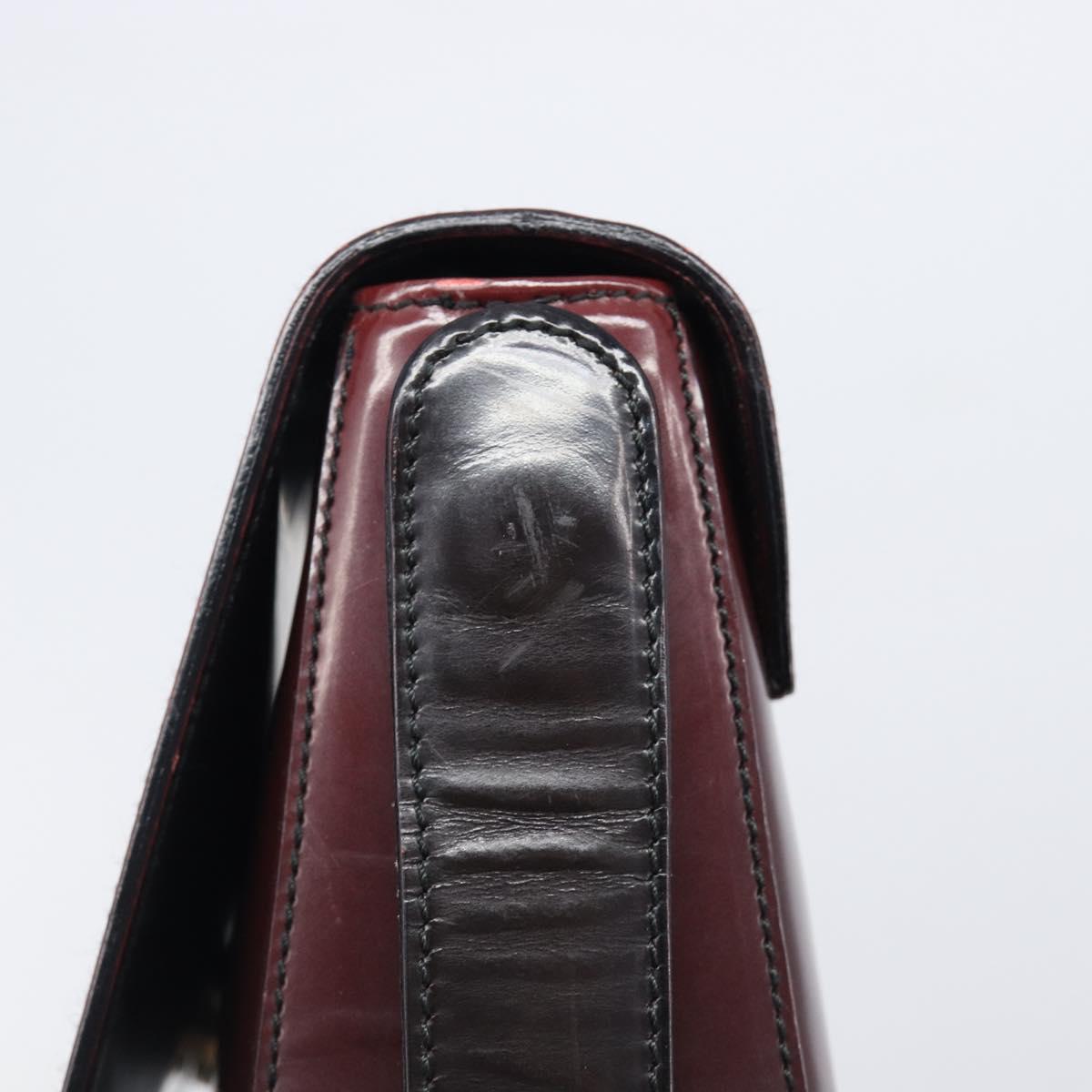 PRADA Shoulder Bag Patent Bordeaux Auth ar14223