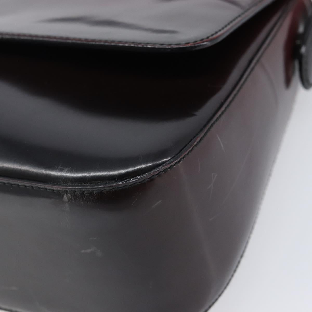 PRADA Shoulder Bag Patent Bordeaux Auth ar14223