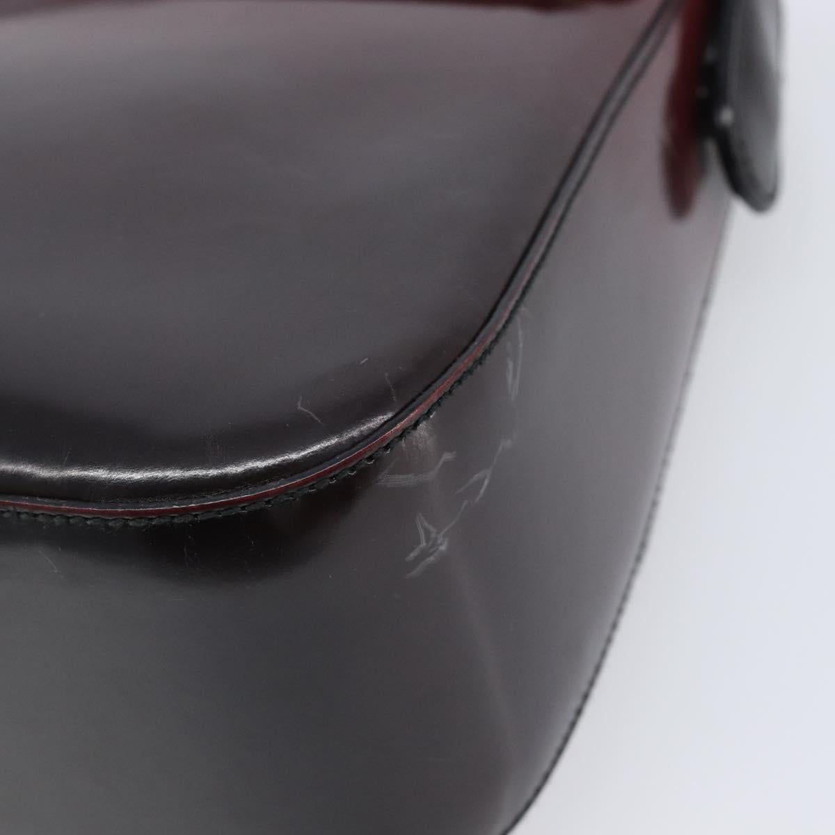 PRADA Shoulder Bag Patent Bordeaux Auth ar14223