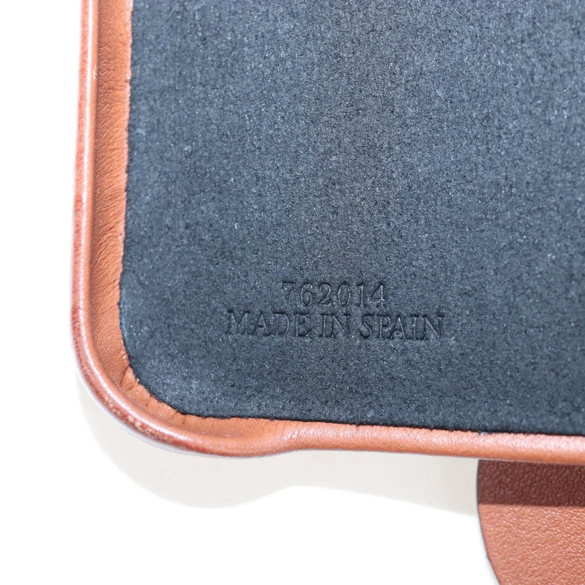 LOEWE iPhone X & XS Case Leather Brown Auth ar14224