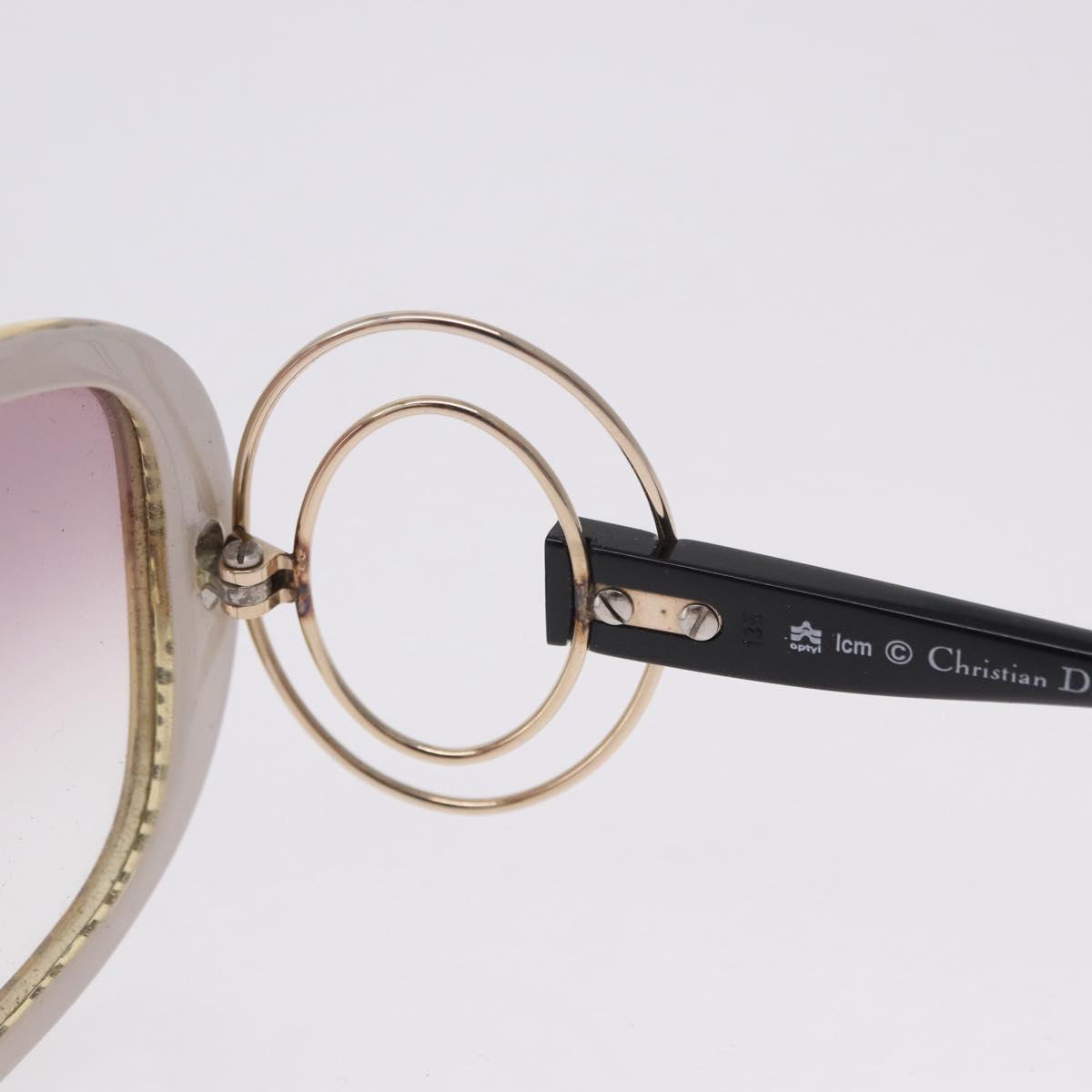 Christian Dior Sunglasses Plastic Beige Gold Tone Auth ar14225V