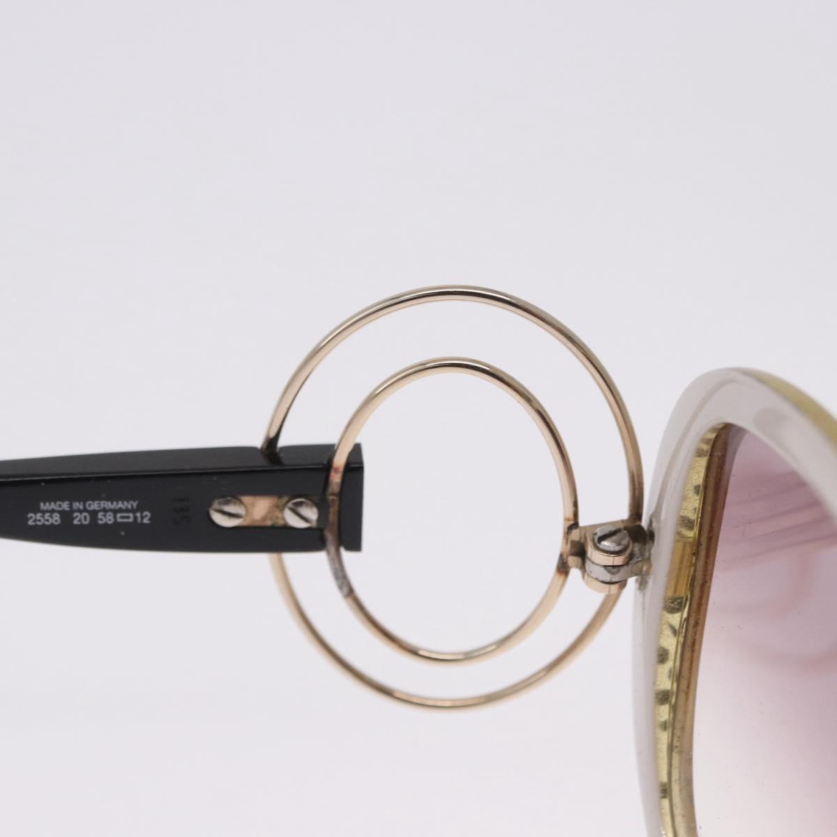Christian Dior Sunglasses Plastic Beige Gold Tone Auth ar14225V