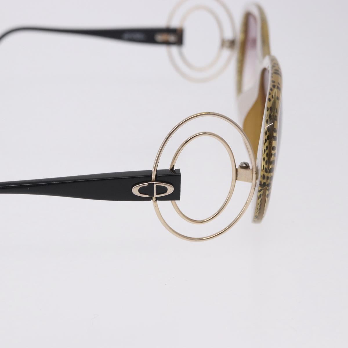 Christian Dior Sunglasses Plastic Beige Gold Tone Auth ar14225V