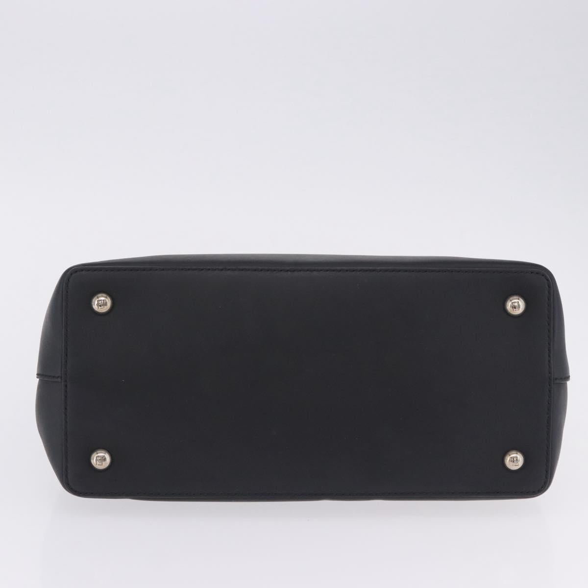 FENDI To joule Hand Bag Leather Black Silver 8BH253 Auth ar14226V