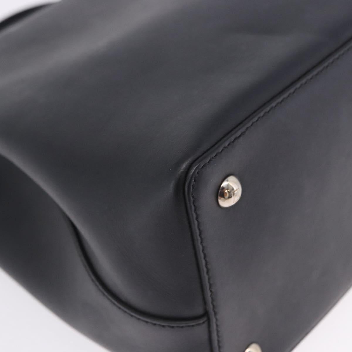 FENDI To joule Hand Bag Leather Black Silver 8BH253 Auth ar14226V