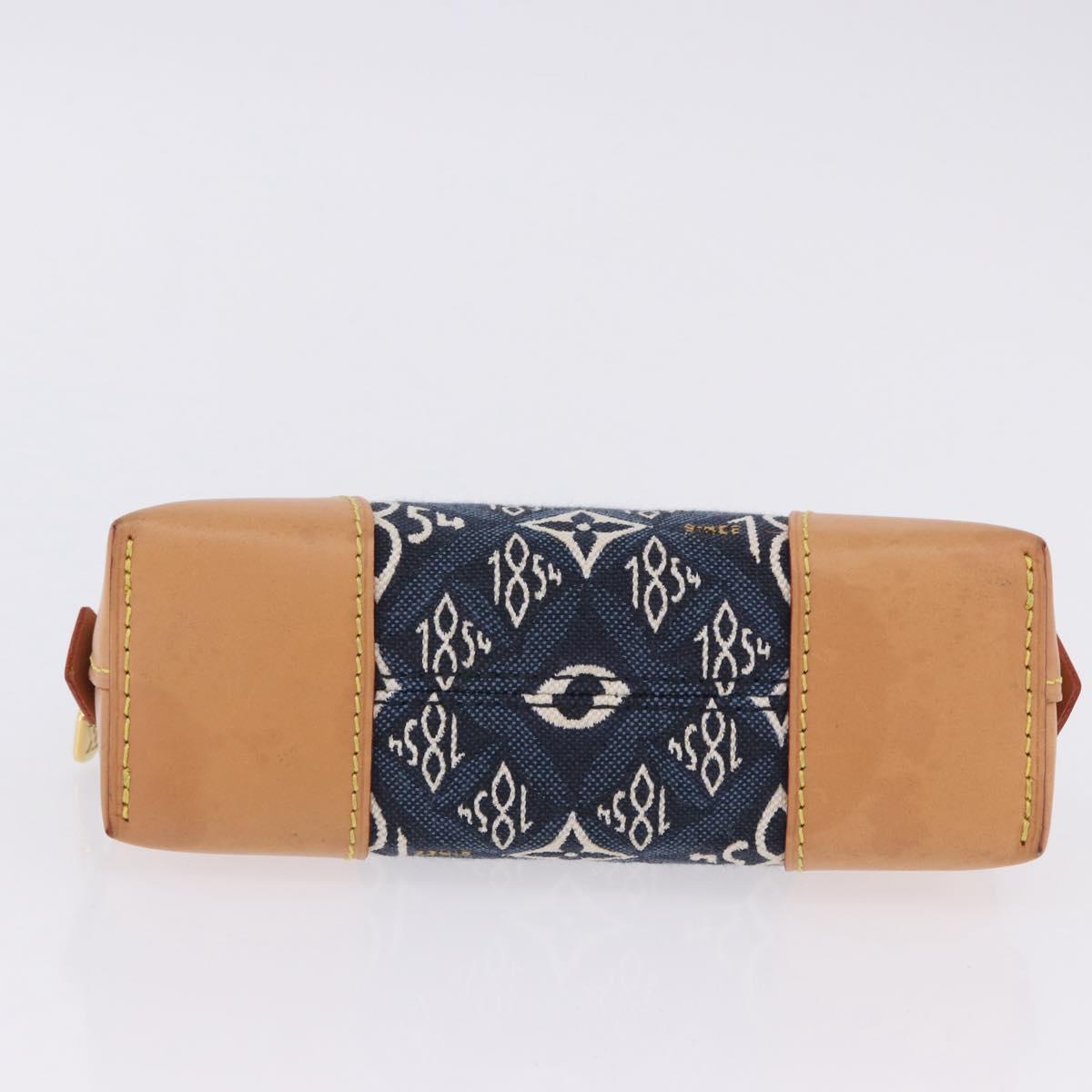 LOUIS VUITTON SINCE1854 Pochette Cosmetic PM Canvas Blue M80307 LV Auth ar14227M