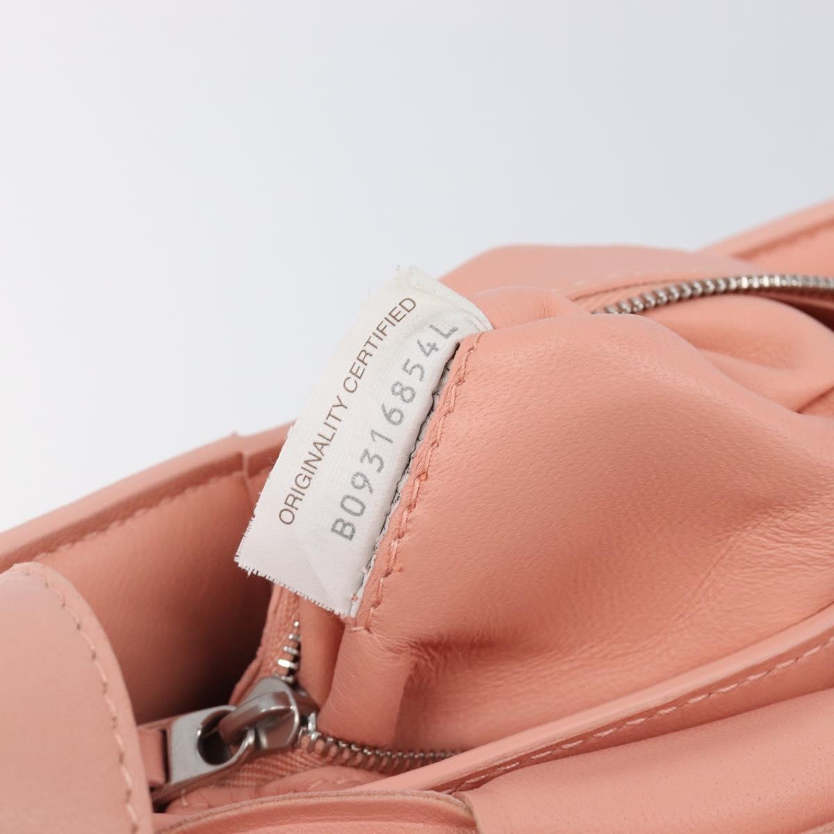 BOTTEGA VENETA MAXI INTRECCIATO Cassette Shoulder Bag Leather Pink Auth ar14228M
