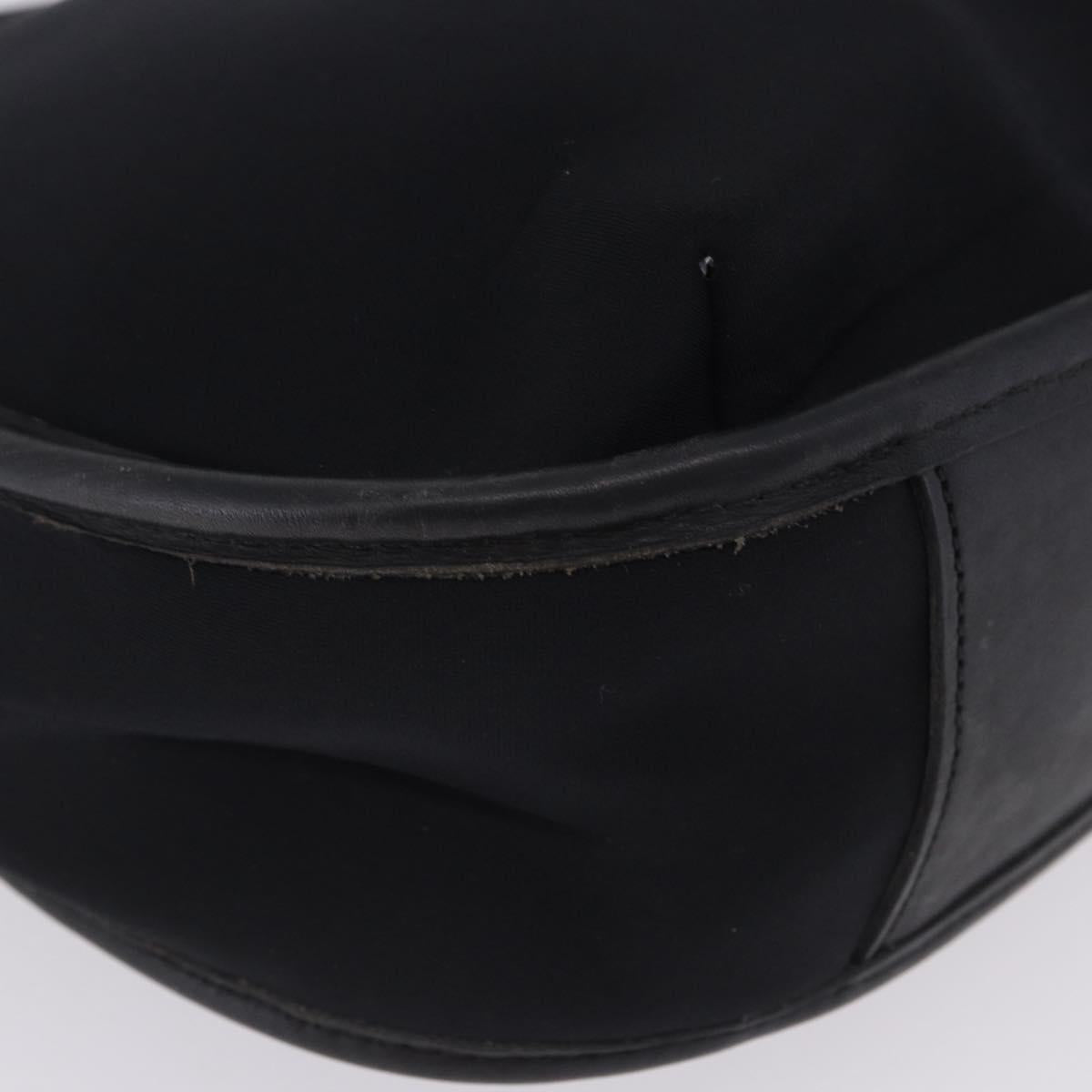 Coach Shoulder Bag Nylon Black Silver Auth ar14243
