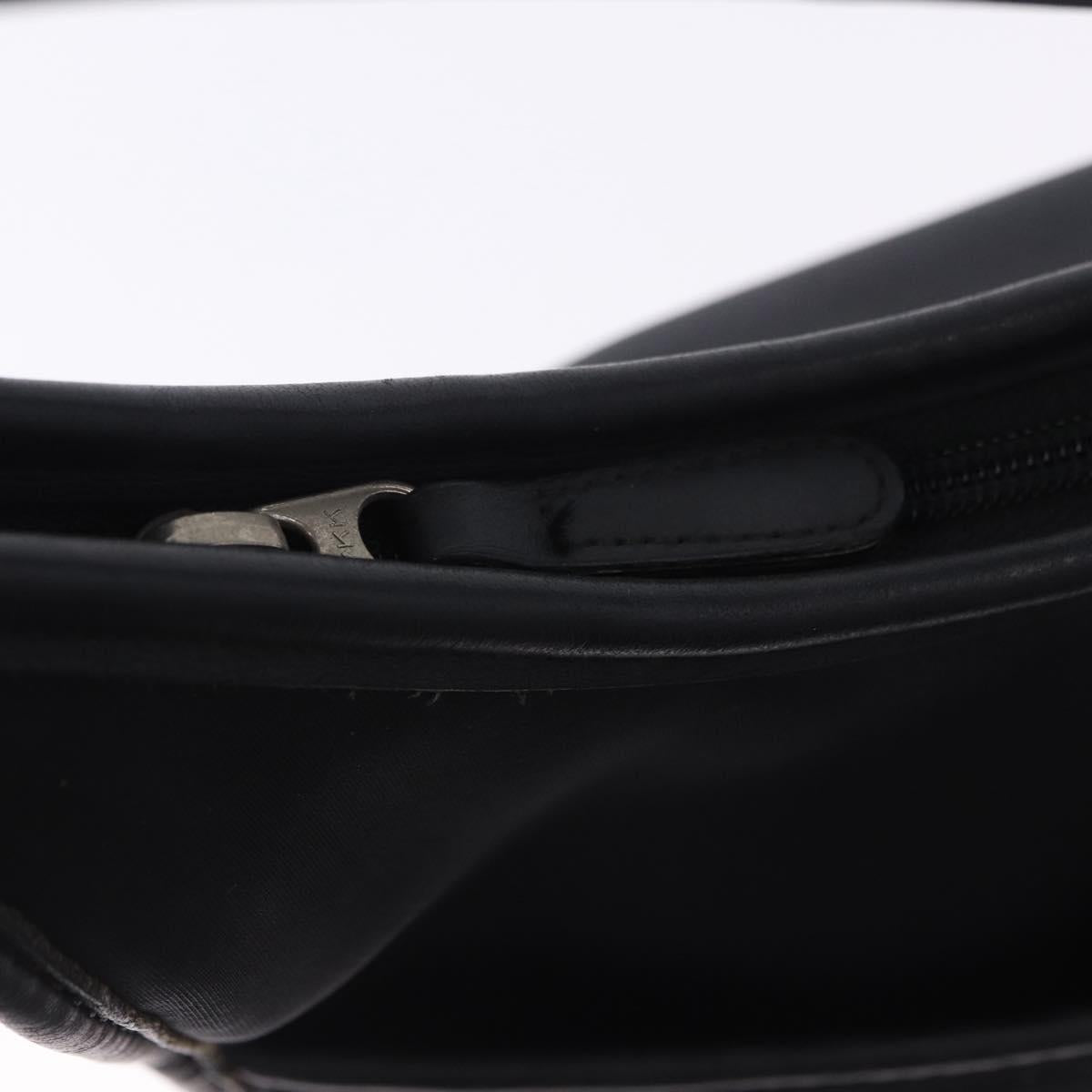 Coach Shoulder Bag Nylon Black Silver Auth ar14243