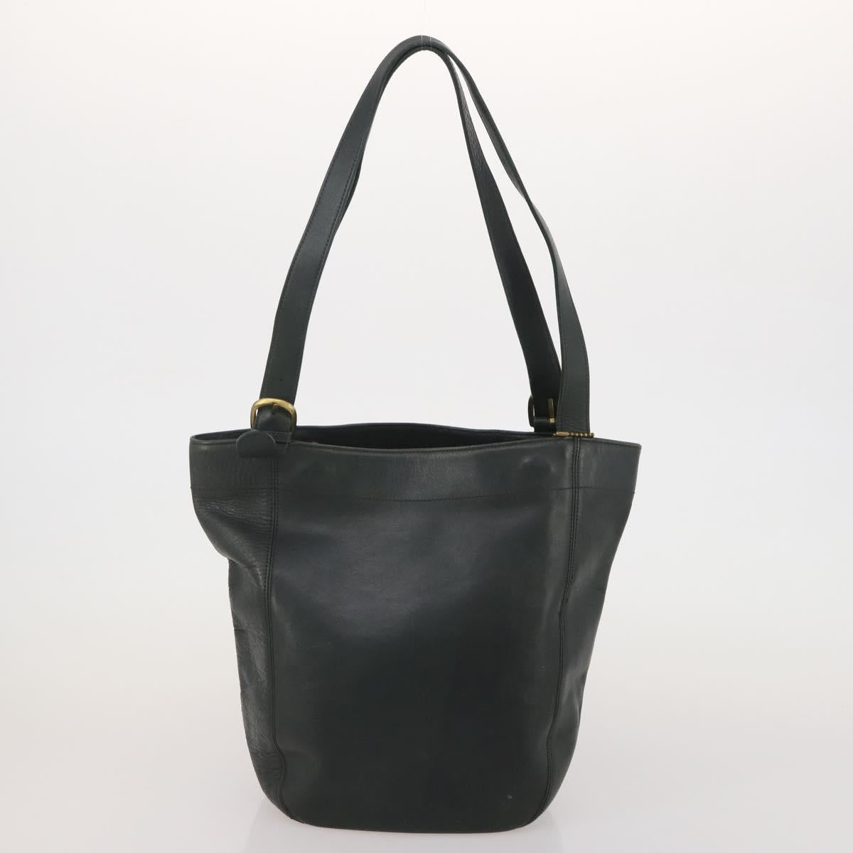 Coach Tote Bag Leather 2 Set Brown Khaki Auth ar14245
