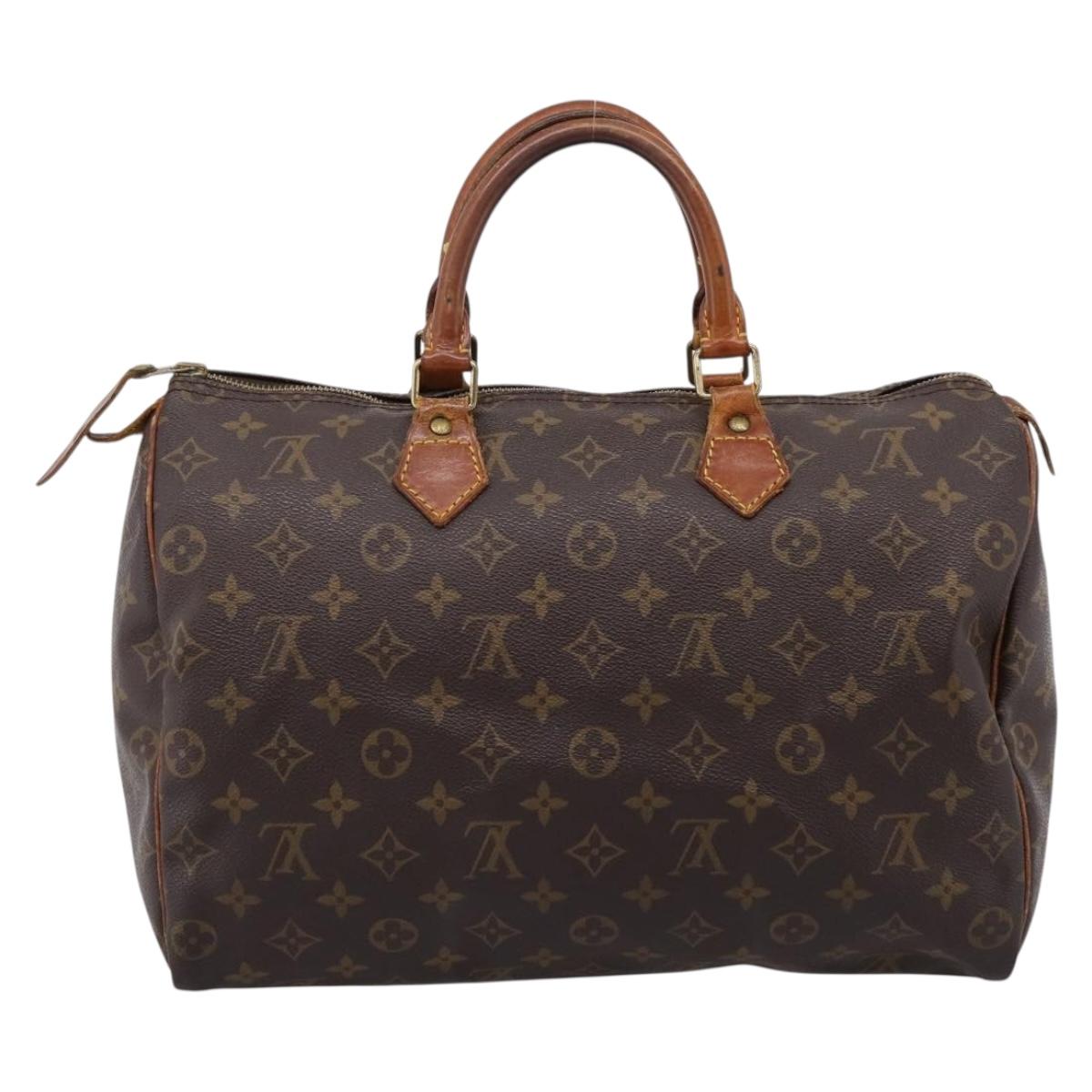LOUIS VUITTON Monogram Speedy 35 Hand Bag M41524 LV Auth ar14247