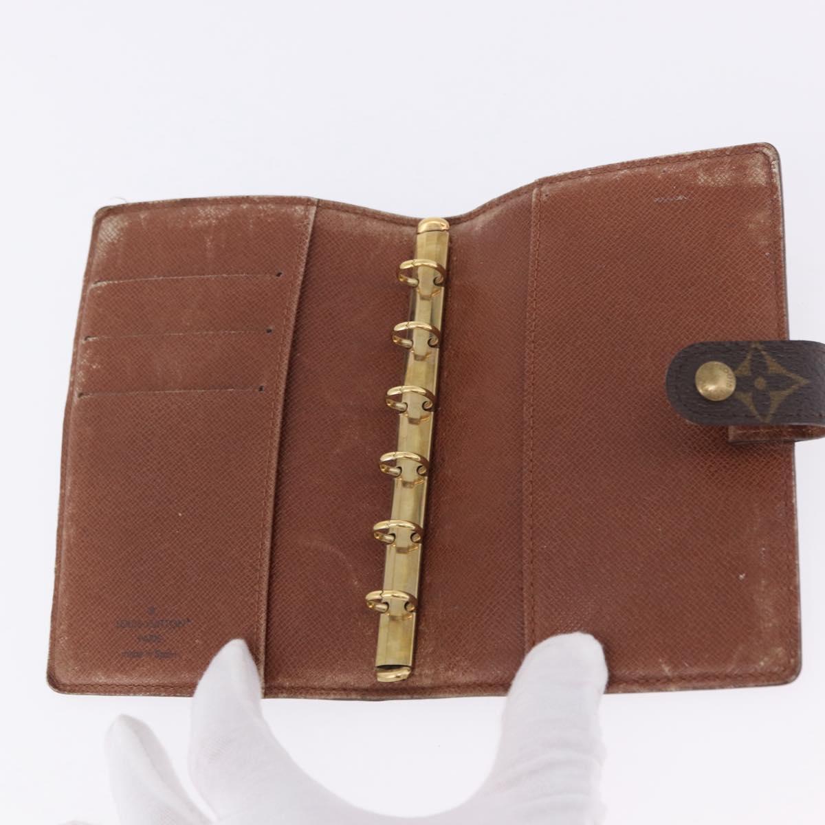 LOUIS VUITTON Monogram Agenda PM Day Planner Cover R20005 LV Auth ar14249