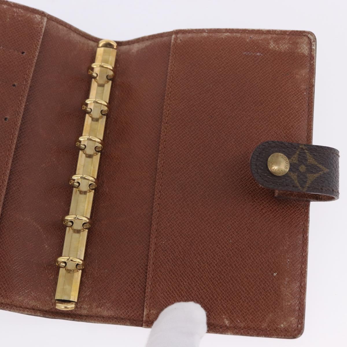LOUIS VUITTON Monogram Agenda PM Day Planner Cover R20005 LV Auth ar14249