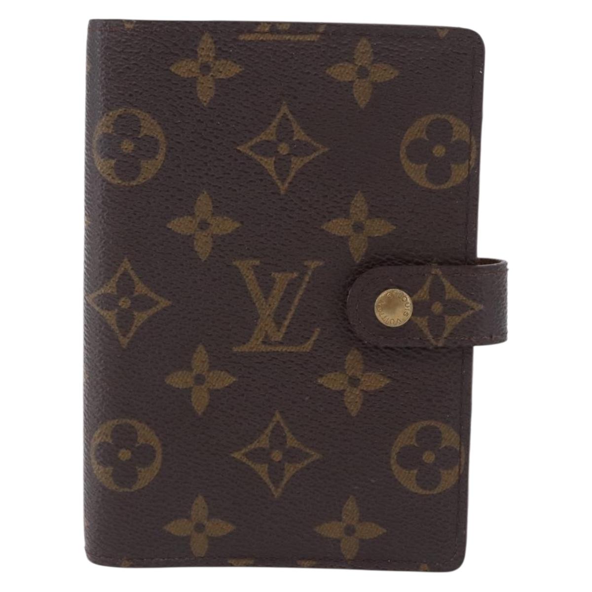 LOUIS VUITTON Monogram Agenda PM Day Planner Cover R20005 LV Auth ar14249