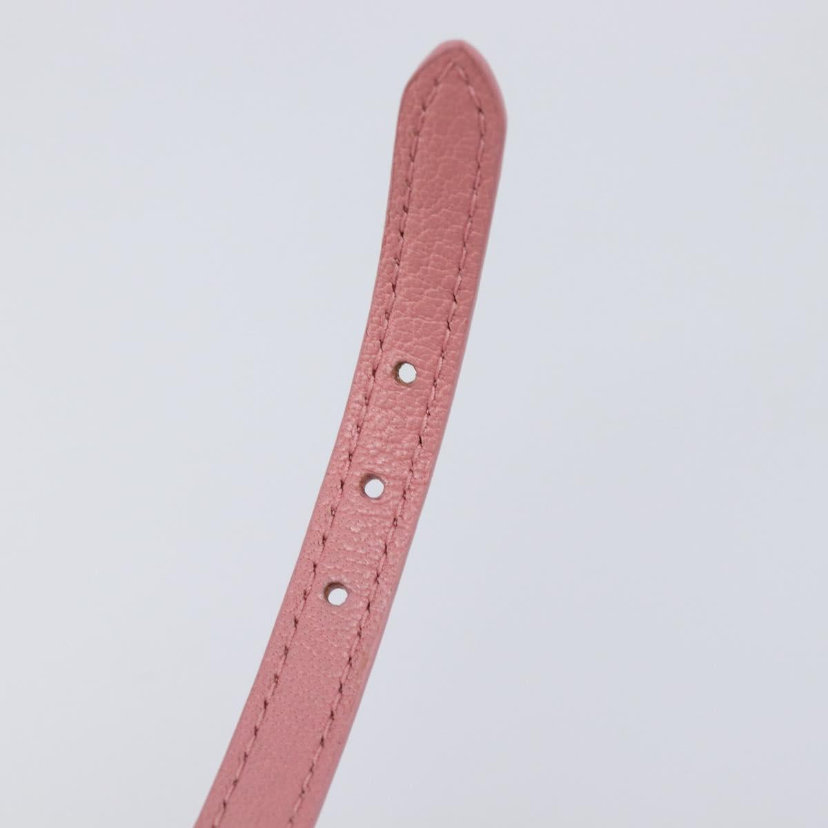 Miu Miu Bracelet Leather Pink Gold Tone Auth ar14251V