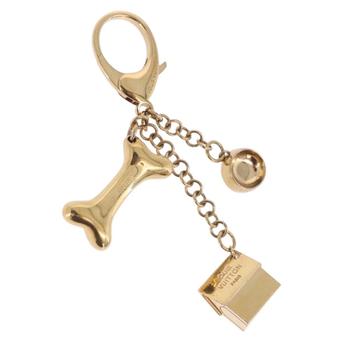 LOUIS VUITTON Bijoux Sack Baxter Charm Metal Gold Tone M65177 LV Auth ar14253V