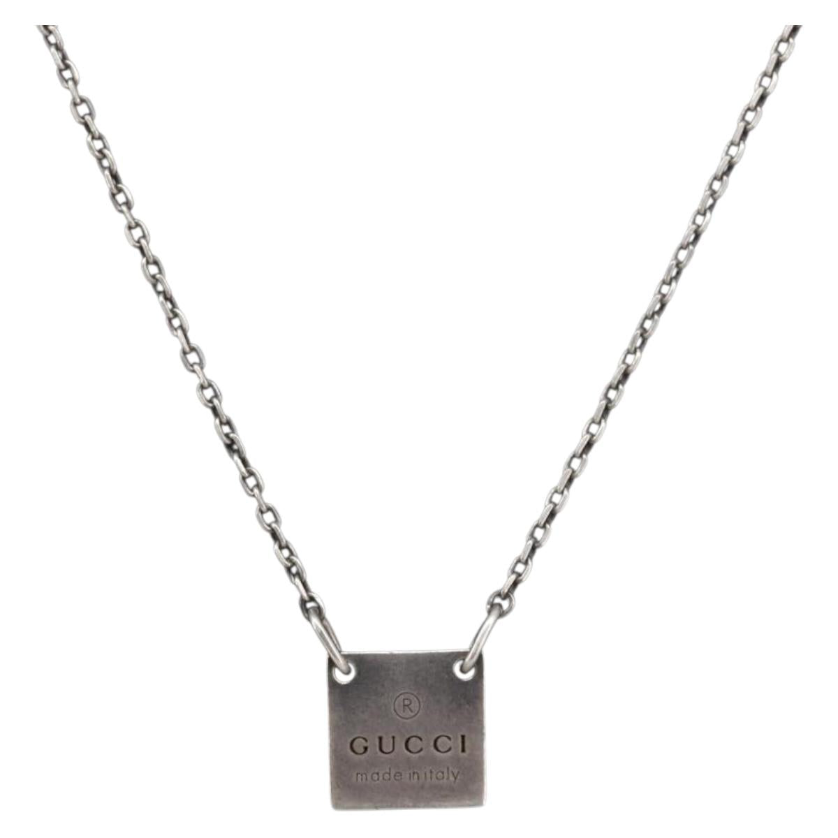 GUCCI Necklace Ag925 Silver Auth ar14263