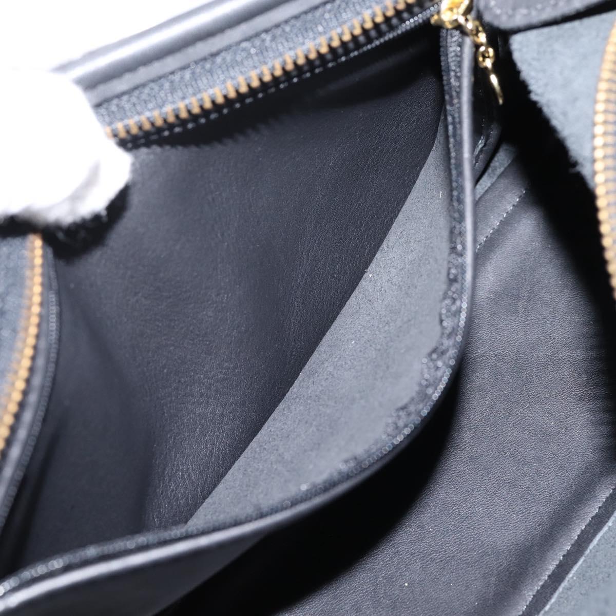 Coach Shoulder Bag Leather Black Gold Auth ar14294A