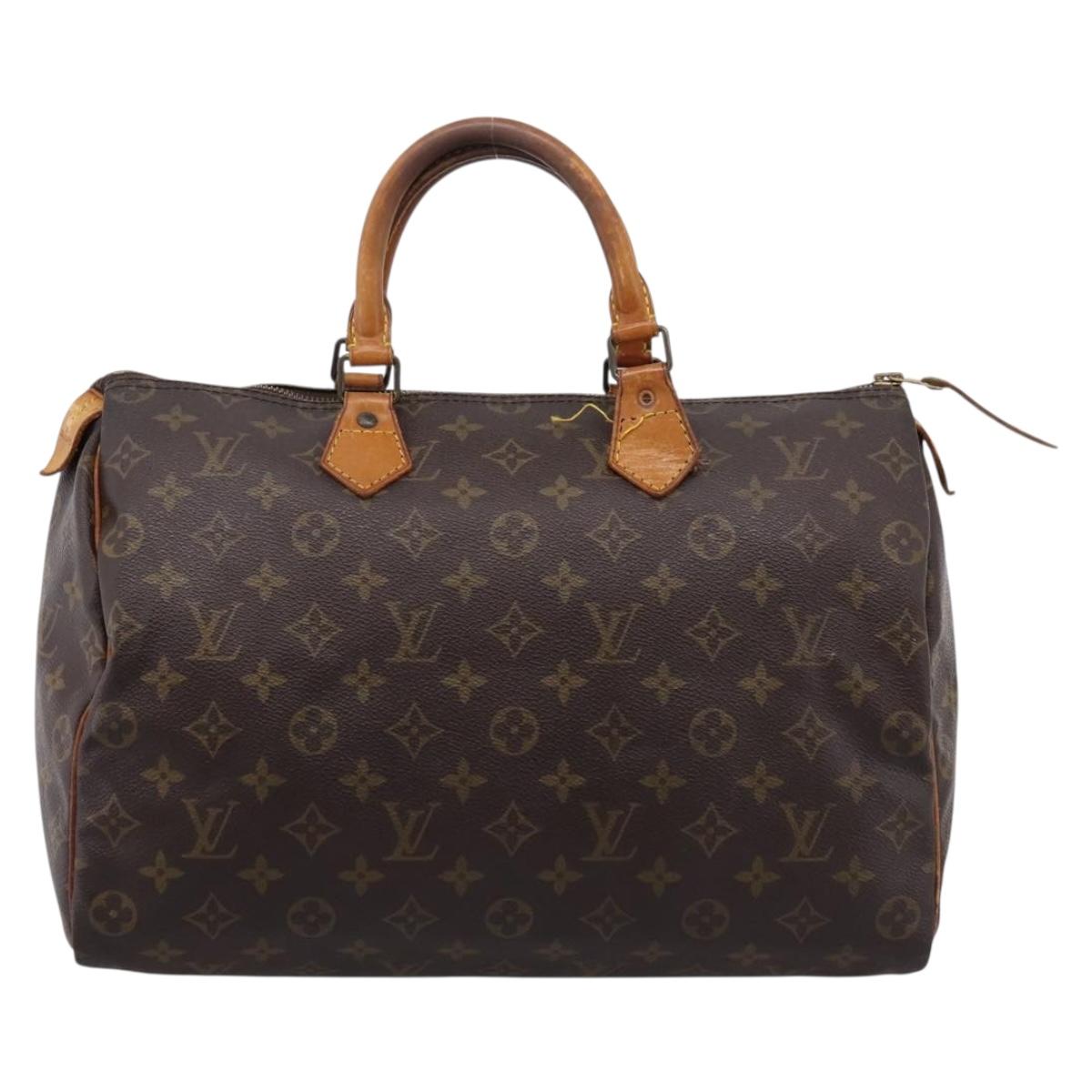 LOUIS VUITTON Monogram Speedy 35 Hand Bag M41524 LV Auth ar14308