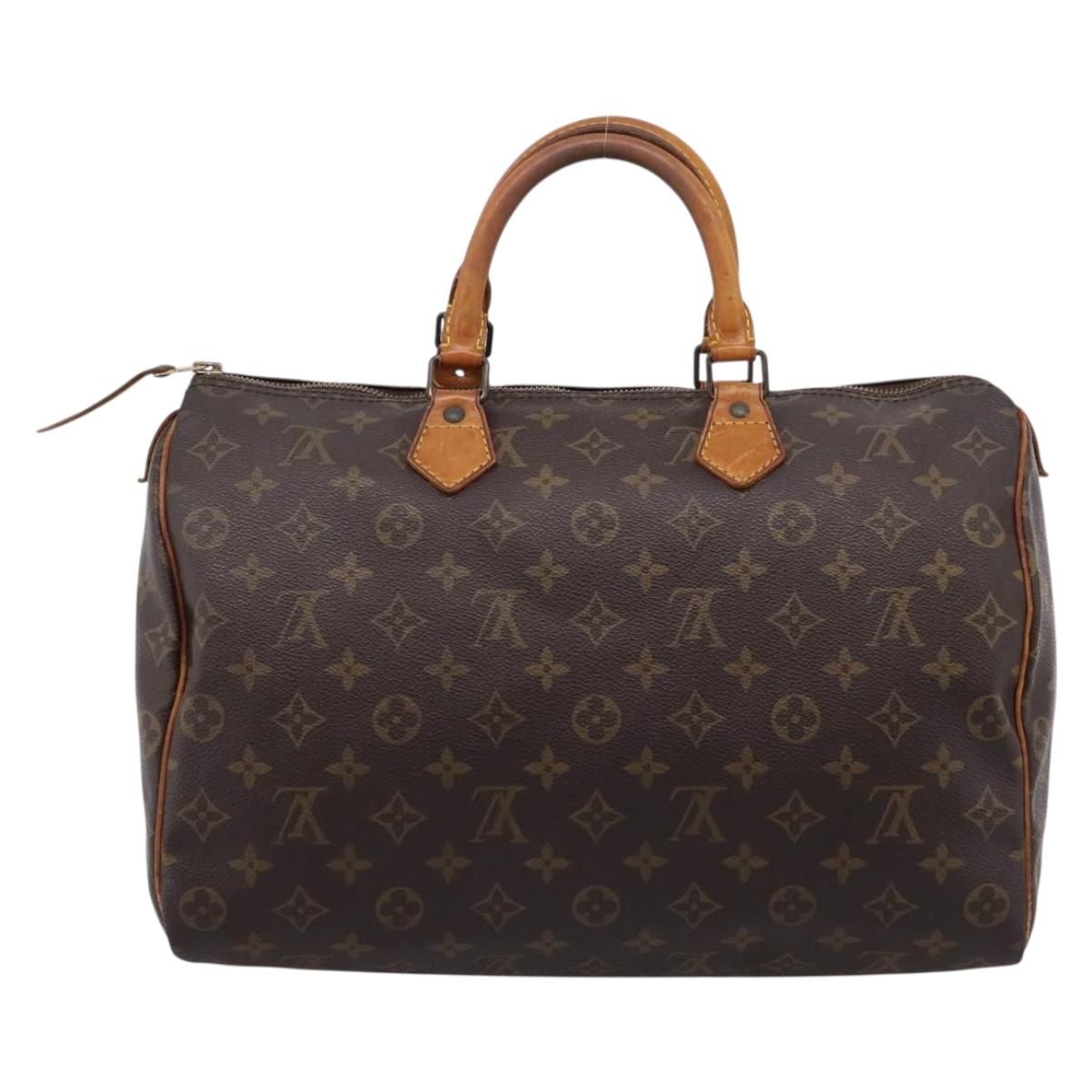 LOUIS VUITTON Monogram Speedy 35 Hand Bag M41524 LV Auth ar14308
