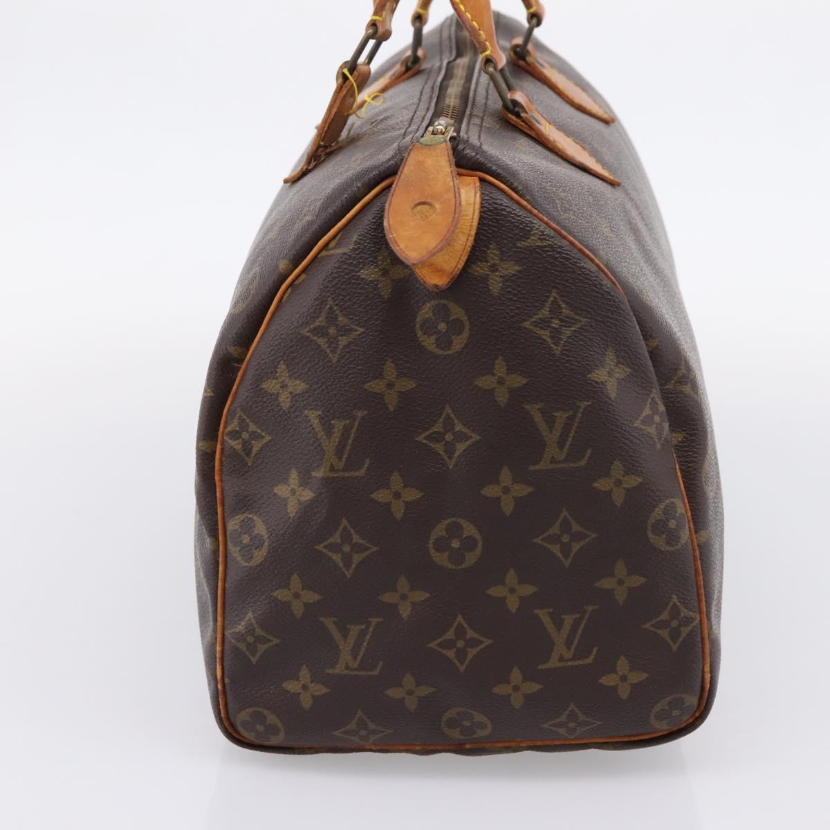 LOUIS VUITTON Monogram Speedy 35 Hand Bag M41524 LV Auth ar14308