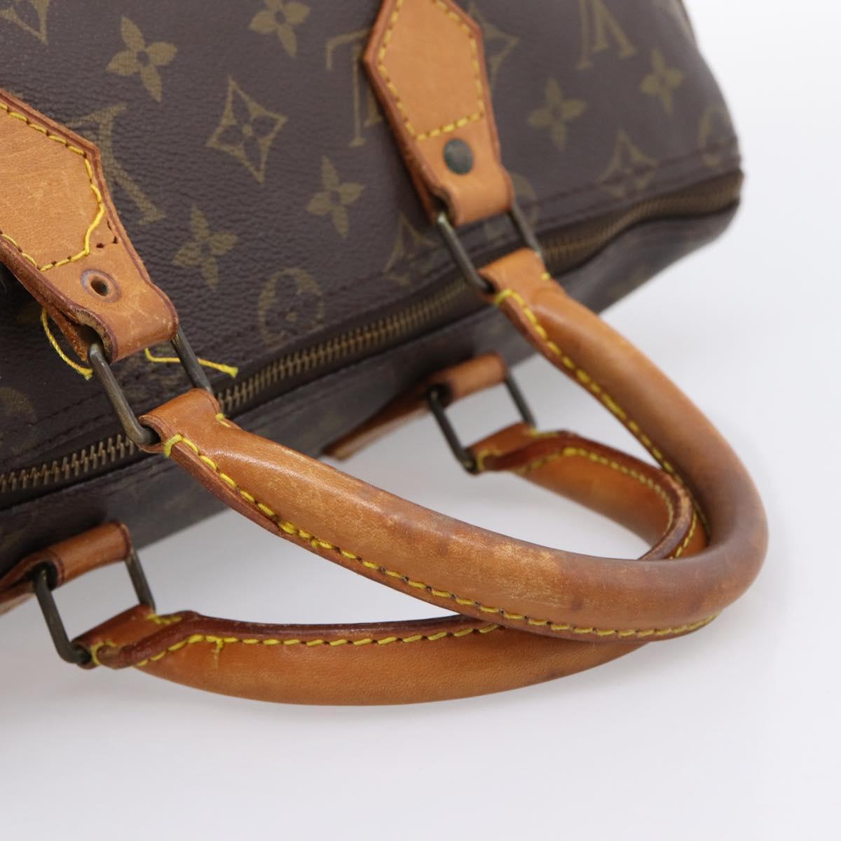 LOUIS VUITTON Monogram Speedy 35 Hand Bag M41524 LV Auth ar14308