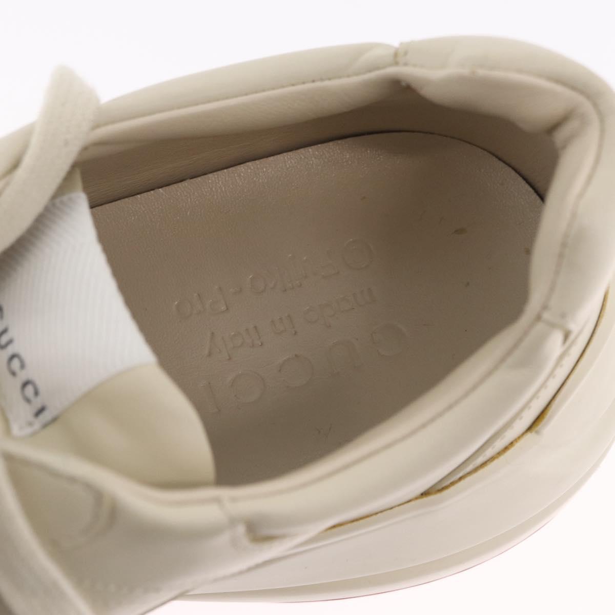 GUCCI GUCCI x Doraemon Low Cut Sneakers Leather 9 White 655025 Auth ar14309M