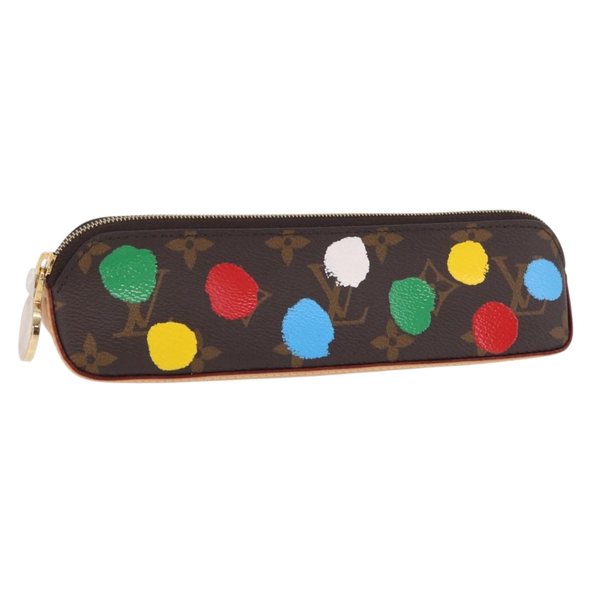LOUIS VUITTON Yayoi Kusama Trousse Elizabeth Pen Case GI0886 LV Auth ar14312SAM