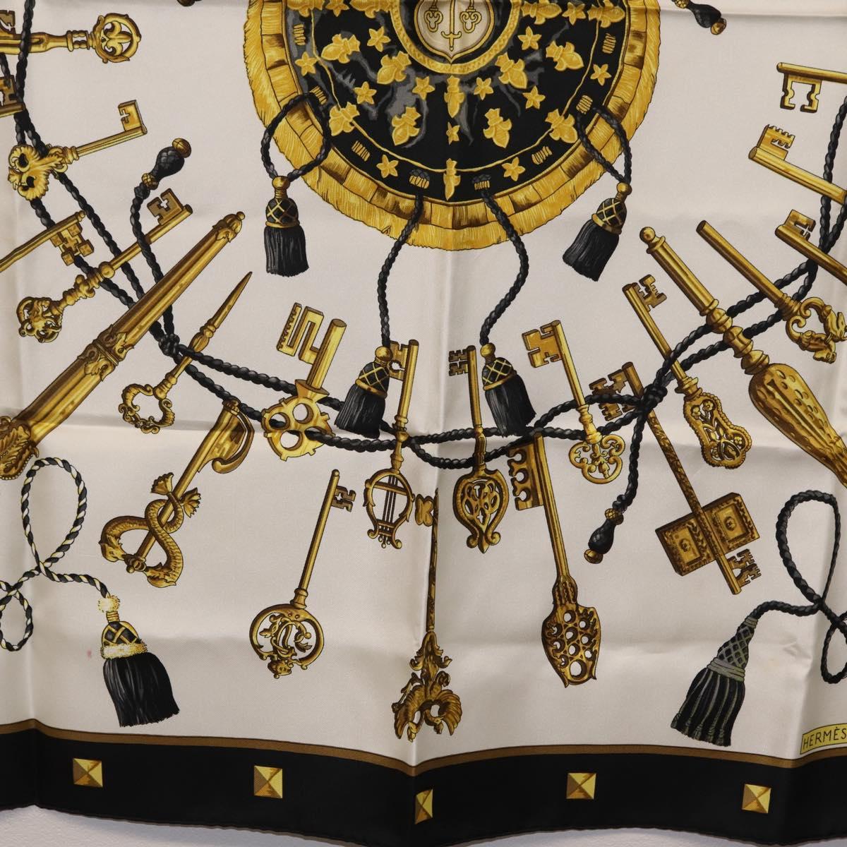 HERMES Carre 90 Scarf Silk Black Auth ar14314
