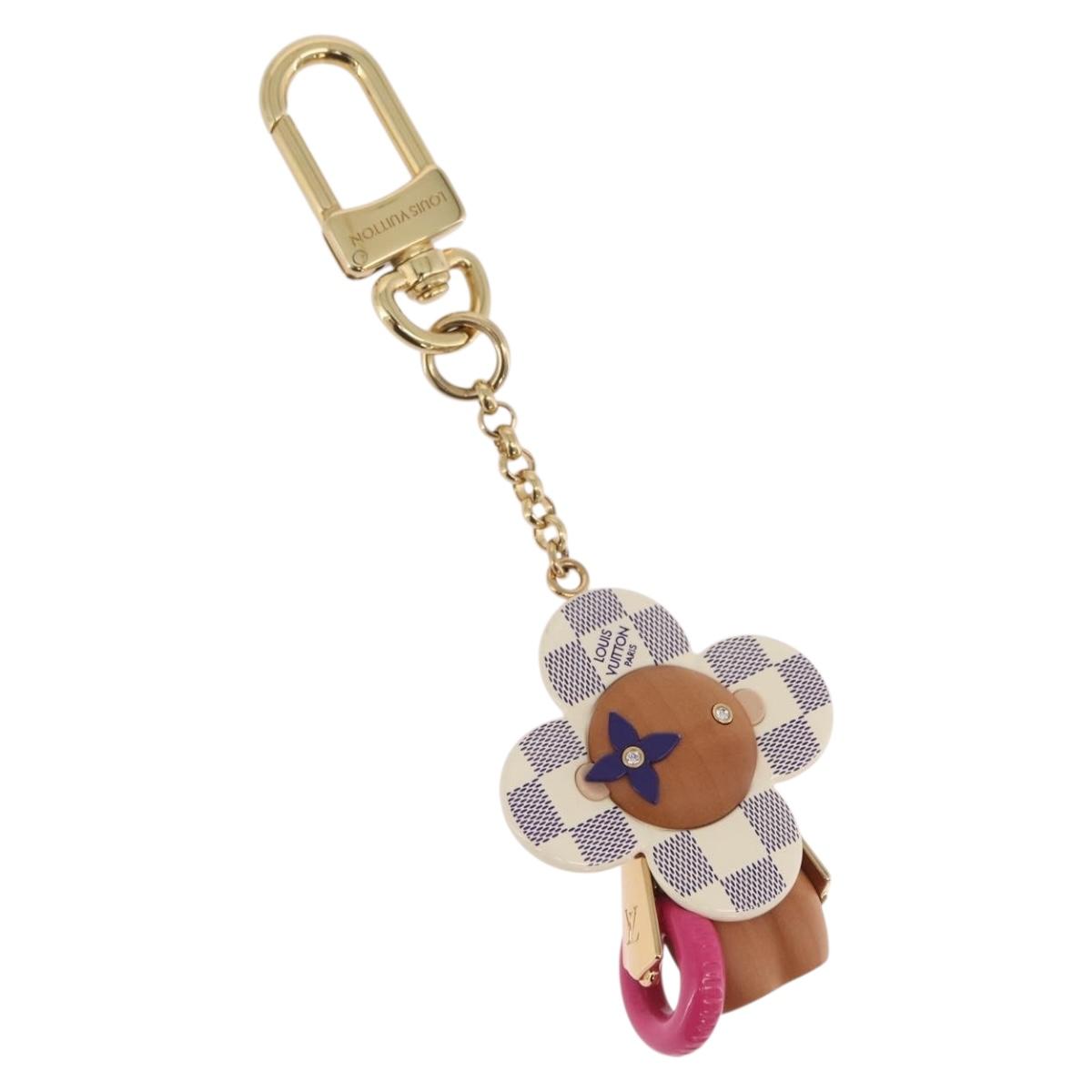 LOUIS VUITTON Damier Azur Vivienne By The Pool Bag Charm M01168 LV Auth ar14317M