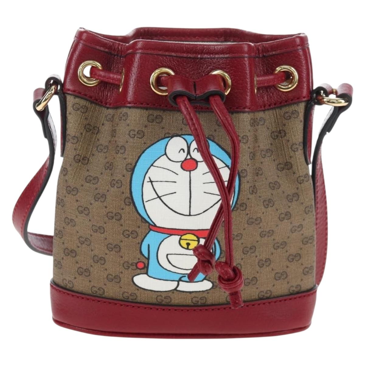GUCCI Micro GG Supreme Doraemon Collaboration Bag PVC 647801 Auth ar14325SAM