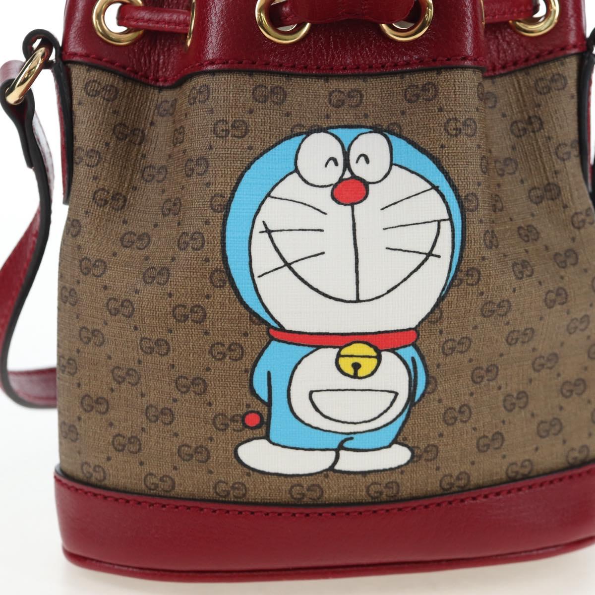 GUCCI Micro GG Supreme Doraemon Collaboration Bag PVC 647801 Auth ar14325SAM