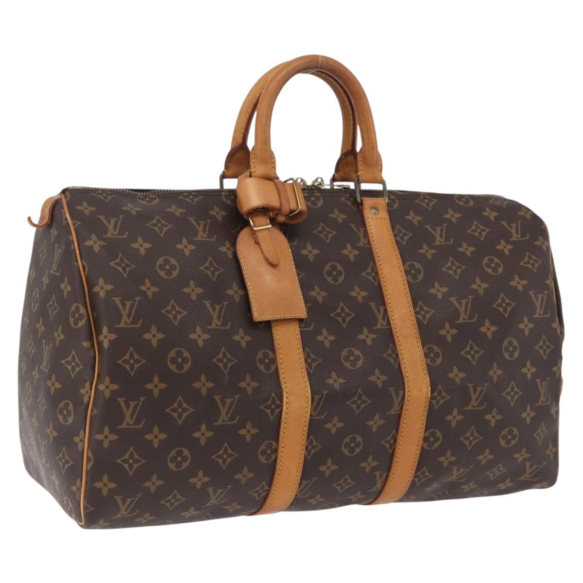 LOUIS VUITTON Monogram Keepall 45 Boston Bag M41428 LV Auth ar14328A