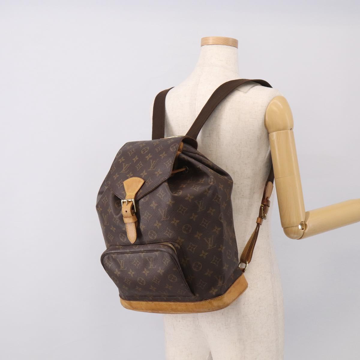 LOUIS VUITTON Monogram Montsouris GM Backpack M51135 LV Auth ar14350