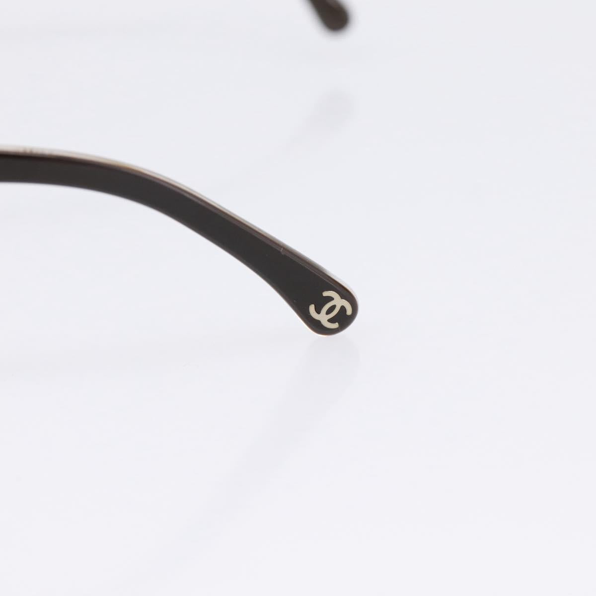 CHANEL Sunglasses Plastic Dark Brown CC Auth ar14375M