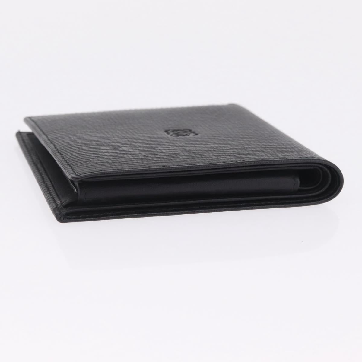 LOEWE Bifold Wallet Leather Black Auth ar14398